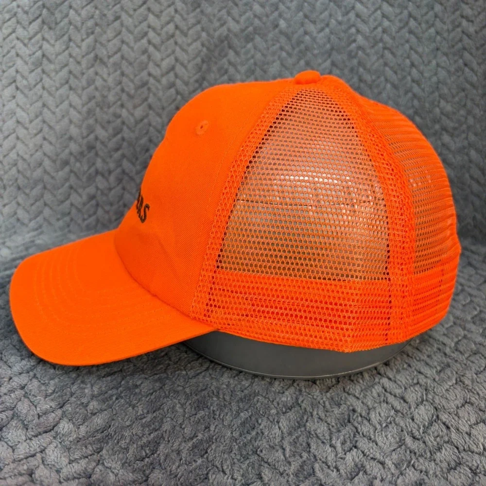 Powers Trucker Hat Blaze Orange Mesh Snapback Cap Hunting Workwear 0634